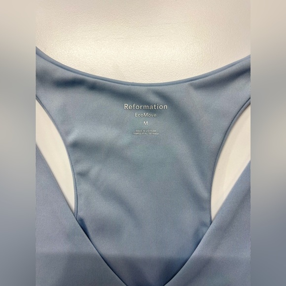 Reformation Bella EcoMove Active Mini Dress Ligh Blue MEDIUM - Picture 6 of 9